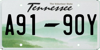 TN license plate A9190Y
