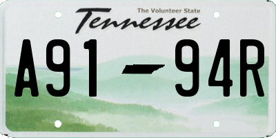 TN license plate A9194R