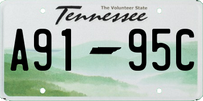 TN license plate A9195C