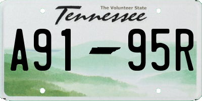 TN license plate A9195R