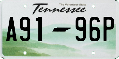 TN license plate A9196P