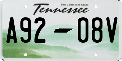 TN license plate A9208V