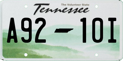 TN license plate A9210I