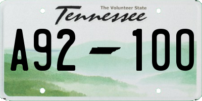 TN license plate A9210O