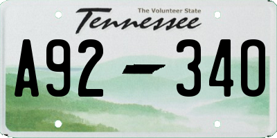 TN license plate A9234O