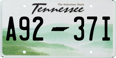 TN license plate A9237I