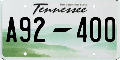 TN license plate A9240O