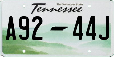 TN license plate A9244J