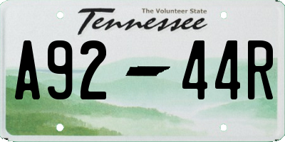 TN license plate A9244R