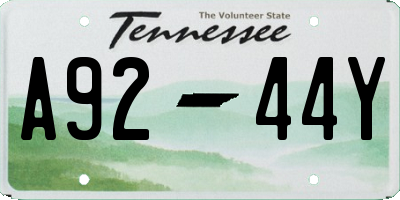 TN license plate A9244Y
