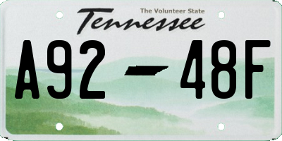 TN license plate A9248F