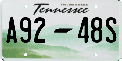 TN license plate A9248S