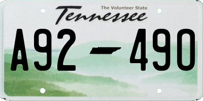 TN license plate A9249O