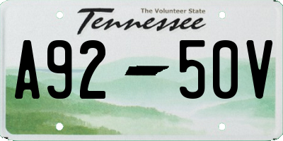 TN license plate A9250V
