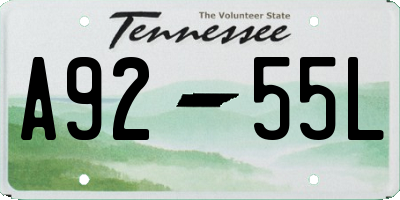 TN license plate A9255L