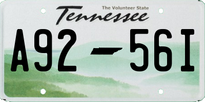 TN license plate A9256I