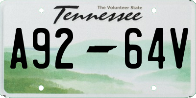 TN license plate A9264V