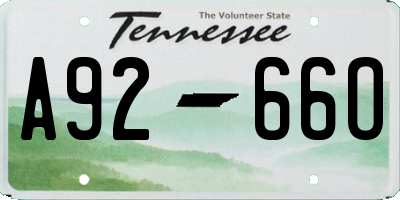 TN license plate A9266O