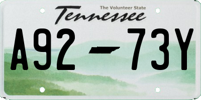 TN license plate A9273Y
