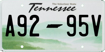 TN license plate A9295V