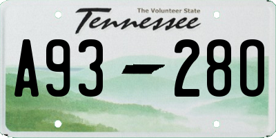 TN license plate A9328O