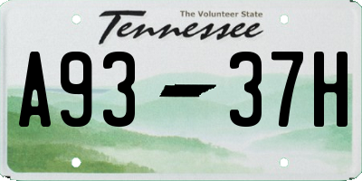 TN license plate A9337H