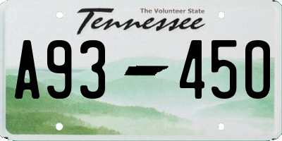 TN license plate A9345O