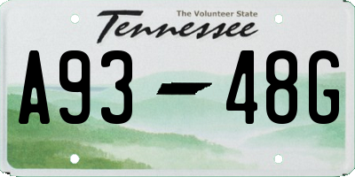 TN license plate A9348G