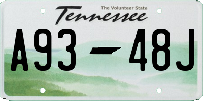 TN license plate A9348J