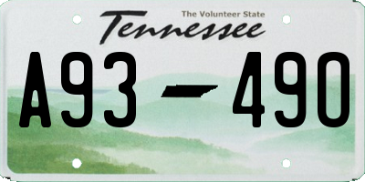 TN license plate A9349O