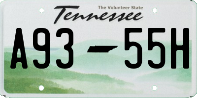 TN license plate A9355H