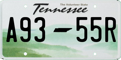 TN license plate A9355R