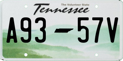 TN license plate A9357V