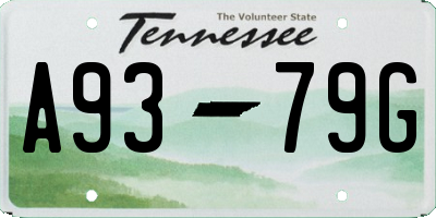 TN license plate A9379G