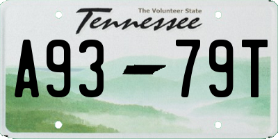 TN license plate A9379T