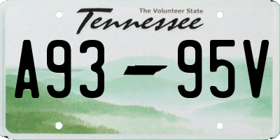 TN license plate A9395V
