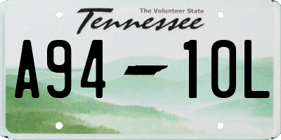 TN license plate A9410L