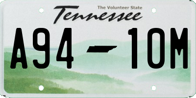 TN license plate A9410M