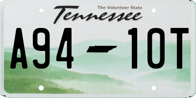 TN license plate A9410T