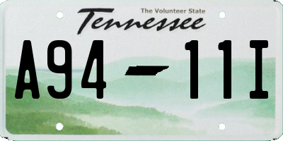 TN license plate A9411I