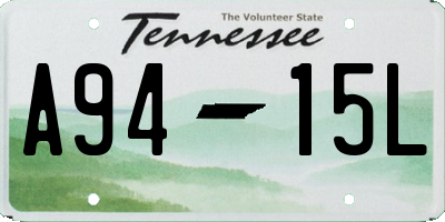 TN license plate A9415L