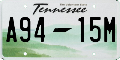 TN license plate A9415M