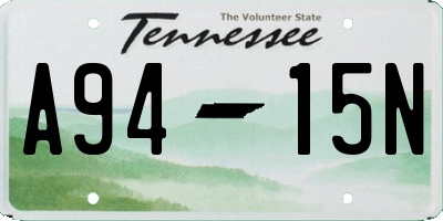 TN license plate A9415N