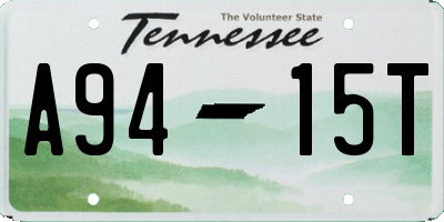 TN license plate A9415T