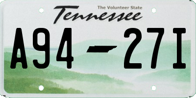 TN license plate A9427I