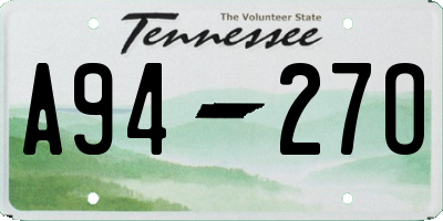 TN license plate A9427O