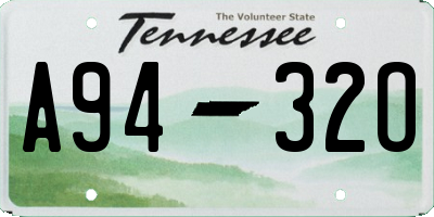 TN license plate A9432O