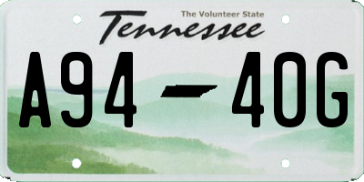 TN license plate A9440G