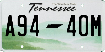 TN license plate A9440M