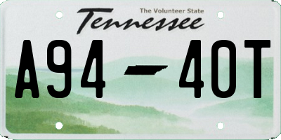 TN license plate A9440T